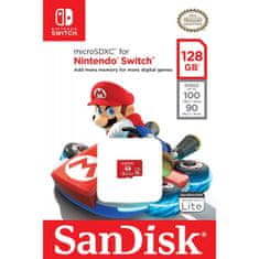 SanDisk MicroSDXC card for Nintendo Switch 128GB, up to 100MB/s Read, 60MB/s Write, U3, C10, A1, UHS-1