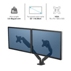 Fellowes Platinum Series dvojni nosilec za monitor do diagonale 32''