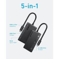 Anker 332 USB-C hub, 5v1