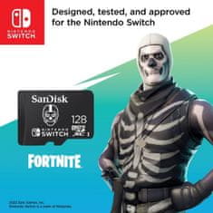 SanDisk Nintendo MicroSD UHS I Card - Fortnite Edition, Skull Trooper, 128GB