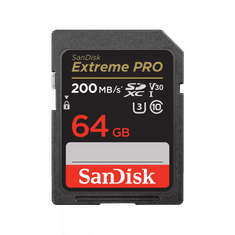 SanDisk EXTREME PRO 64GB SD, 200MB/s