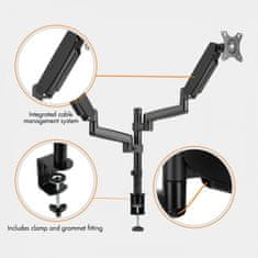 VonHaus Dvojni nosilec za monitor do diagonale 32'', plinski drog