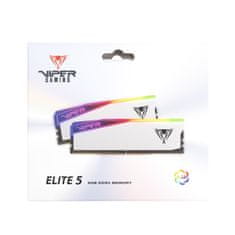 Patriot Viper Elite 5 RGB Kit 32GB (2x16GB) DDR5-6200 DIMM PC5-49600 CL42, 1.35V