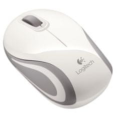 Logitech M187 Wireless mini miška, bela