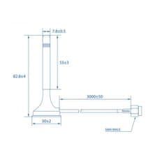 Teltonika LTE magnetna SMA antena PR1KS210