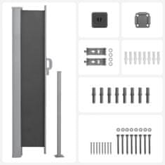 Songmics Stranski senčnik 180 x 450 cm antracit, GSA589G01