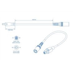 Teltonika 4-polni adapter na DC Ø5,5x2,1mm, 10cm PR2PD01B