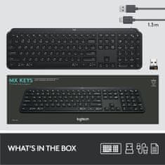 Logitech Tipkovnica MX Keys S, grafitna, SLO