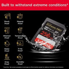 SanDisk Extreme PRO 256GB V60 UHS-II SD, 280/150MB/s,V60,C10,UHS-II