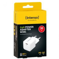 Intenso 30W GaN napajalnik s priključkom USB-C W30C