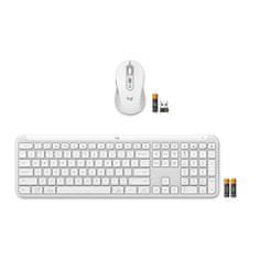 Logitech MK950 Slim brezžični komplet, Bolt-bela barva