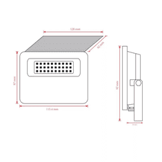 Asalite LED solarni reflektor 10W 4000K, 1300Lm