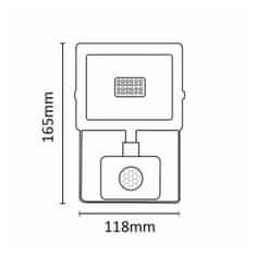 Asalite LED slim reflektor 20W 4500K (1800 lumnov) + Senzor, bela