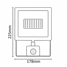 Asalite LED beli reflektor Slim 50W 4500K