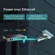 TP-Link TL-SF1005P 6-port 10/100Mbps stikalo z 4-Port PoE+