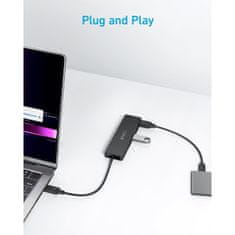 Anker Ultra Slim 4-port USB-C hub črn