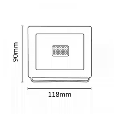 Asalite LED White Floodlight Slim 20W 4500K (1800 lumens)