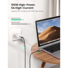 Ugreen USB-C 3.1 M/M Gen2 5A kabel 100W 1m (črn) - polybag