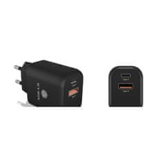 IcyBox 2portni USB Quick Charge 3.0 hitri polnilnik, 1xUSB-C, 1xUSB-A