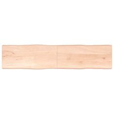 Vidaxl Mizna plošča 220x50x(2-4) cm neobdelana hrastovina naraven rob