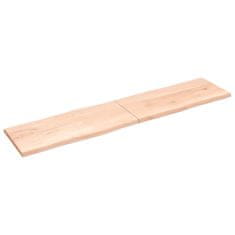 Vidaxl Mizna plošča 220x50x(2-4) cm neobdelana hrastovina naraven rob