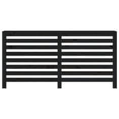 Vidaxl Pokrov za radiator črna 169x19x84 cm trdna borovina