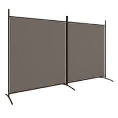 Vidaxl Paravan 2-delni antracit 348x180 cm blago