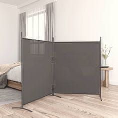 Vidaxl Paravan 2-delni antracit 348x180 cm blago