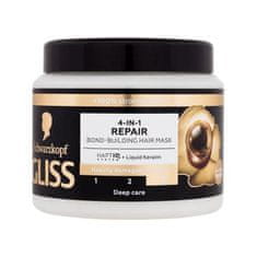 Schwarzkopf Gliss Repair 4-in-1 Hair Mask globinsko negovalna maska za zelo poškodovane in suhe lase 400 ml za ženske