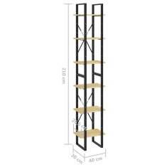 Vidaxl Visoka omara 40x30x210 cm trdna borovina