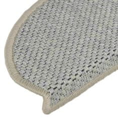 Vidaxl Samolepilne preproge za stopnice sisal 15 kosov 65x21x4 cm