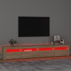 Vidaxl TV omarica z LED lučkami sonoma hrast 240x35x40 cm