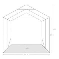 Vidaxl Garažni šotor PVC 1,6x2,4 m zelen