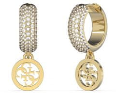 Guess Elegantni pozlačeni prstani Crazy Earrings JUBE03301JWYGT/U