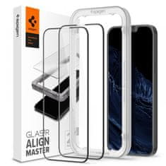 Miramarket SPIGEN ALM GLASS FC 2-PACK KALJENO STEKLO ZA IPHONE 13 PRO MAX / 14 PLUS / 15 PLUS ČRNO