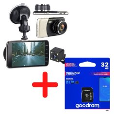 NEW PAKET: VIDEOKAMERA Z VZVRATNO KAMERO SLIM 504S 1080P FULL HD + 32GB POMNILNIŠKA KARTICA