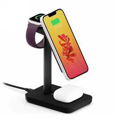 Miramarket Twelve South HiRise 3 Wireless Charging Stand - stoječi brezžični polnilec za tri naprave, združljiv z MagSafe 20W (črn)