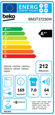 Beko BM3T37230W sušilni stroj, 7 kg