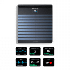 NEW Withings Body Scan - tehtnica z analizo telesne sestave in merjenjem srčnega utripa. Medicinski pripomoček (črn)