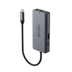 Miramarket ADAPTER HUB VIDVIE HUB01 1XUSB 3.0+2XUSB 2.0+1XHDMI+1XRJ45+1XPD+TYPE C (siva)