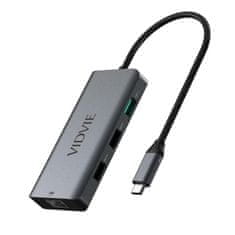 Miramarket ADAPTER HUB VIDVIE HUB01 1XUSB 3.0+2XUSB 2.0+1XHDMI+1XRJ45+1XPD+TYPE C (siva)