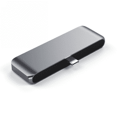 NEW Satechi Aluminium Mobile Pro Hub - vozlišče za mobilne naprave USB-C (USB-C 60W, 4K HDMI, USB-A 3.0, priključek jack) (vesoljsko siva)