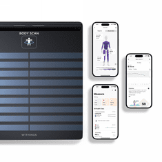 NEW Withings Body Scan - tehtnica z analizo telesne sestave in merjenjem srčnega utripa. Medicinski pripomoček (črn)