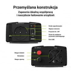 NEW WYP Inverter zelene celice Pretvornik napetosti 24V na 230V 300W/600W Modificiran sinusni val