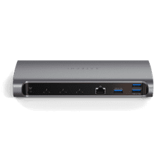 NEW Satechi Thunderbolt 4 Dock - Priključna postaja (1x gostiteljska vrata Thunderbolt 4 96 W, 3x Thunderbolt 4 15 W, gigabitni ethernet, 3x USB-A 10 Gb/s, USB-A za polnjenje)