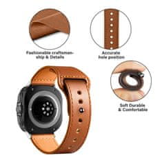 Tech-protect Leatherfit pašček za Samsung Galaxy Watch Ultra 47mm, brown