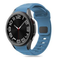 Tech-protect Silicone Line pašček za Samsung Galaxy Watch 4 / 5 / 5 Pro / 6 / 7 / FE, montego blue