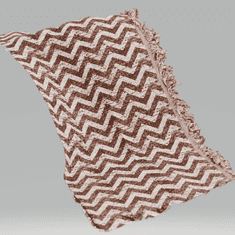 MIABELLA Pregrinjalo ZIGZAG 170x220, rjava mešanica