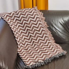 MIABELLA Pregrinjalo ZIGZAG 170x220, rjava mešanica