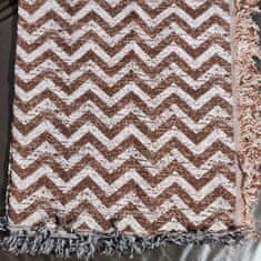 MIABELLA Pregrinjalo ZIGZAG 170x220, rjava mešanica